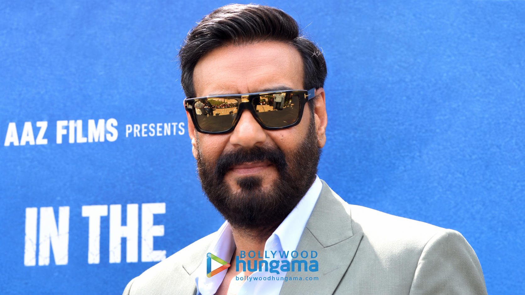 AI-modified archive portrait of Ajay Devgn from April 2022; not the reported event.