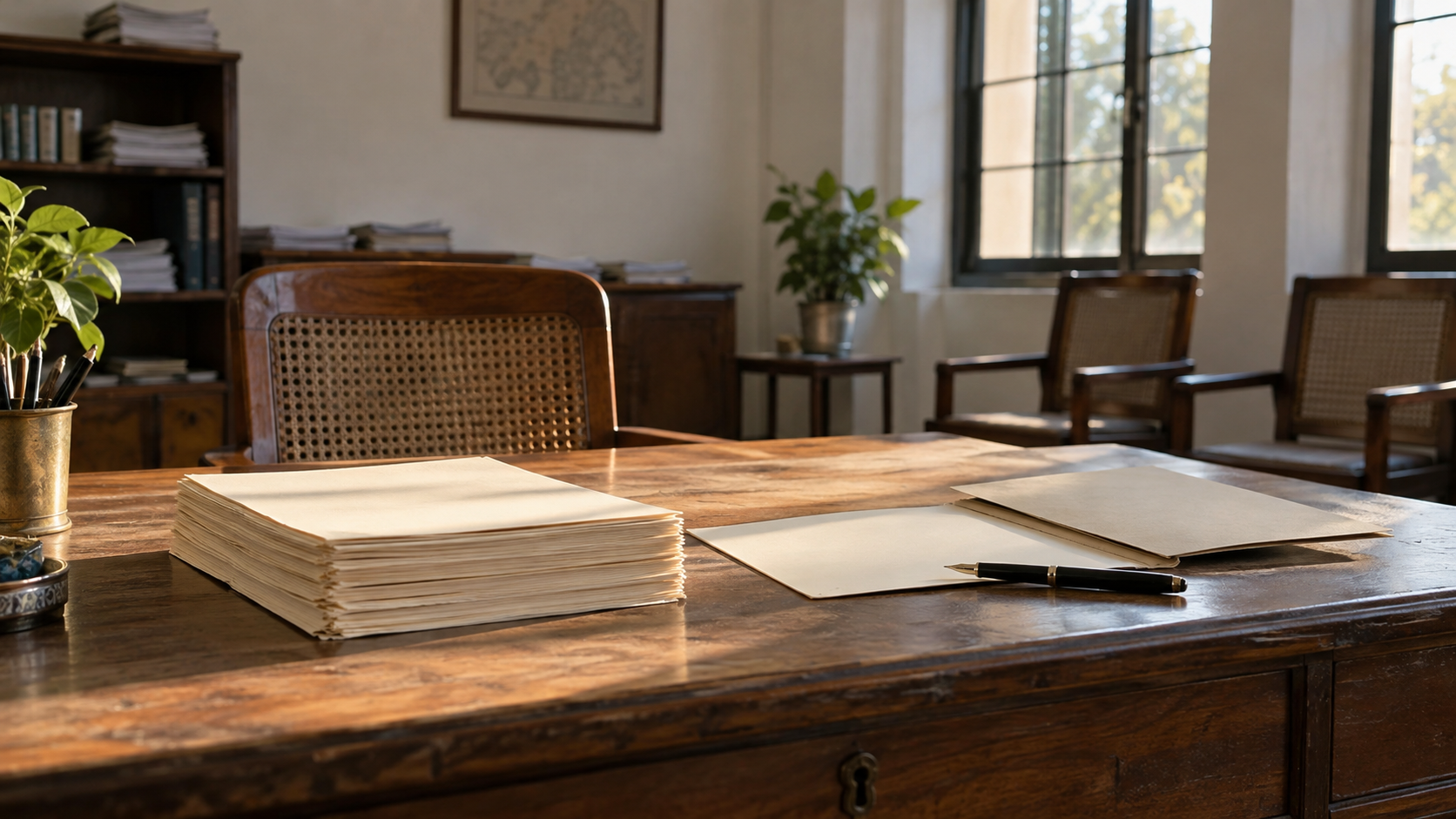 AI-generated editorial imagery of papers and a pen in a generic civic office; not a photograph of the reported letter or event.